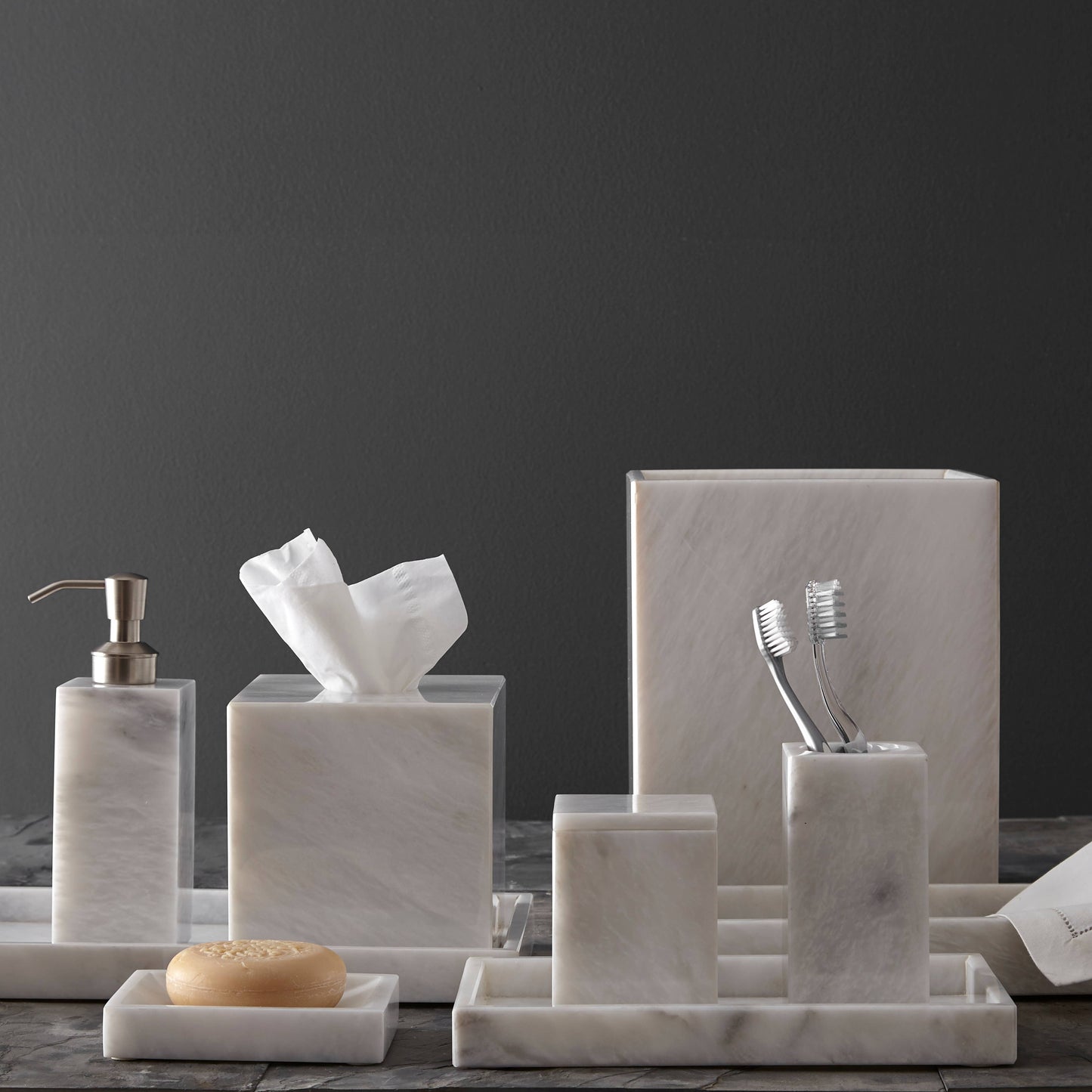 Simon Collection Pearl White Marble (Honed)