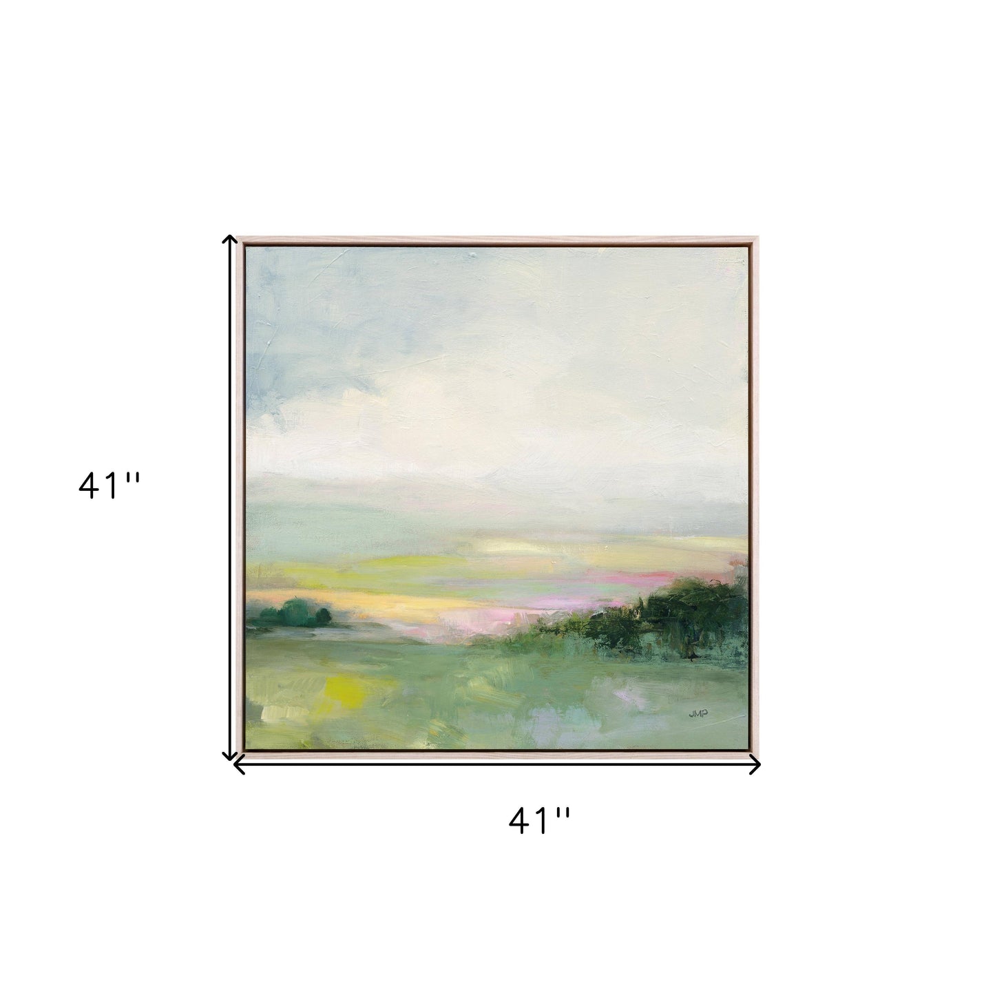 Glowing Valley White Floater Frame Print Wall Art