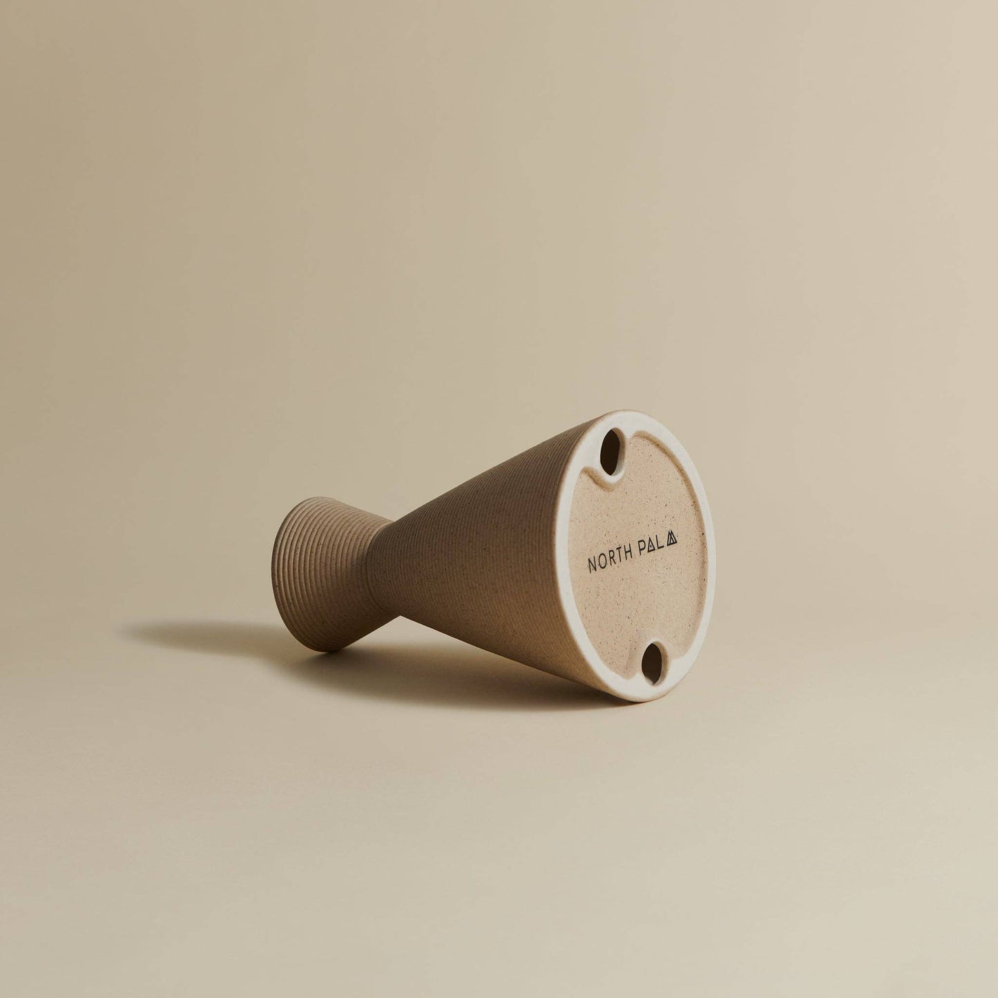 Medium Candlestick Holder: Ivory Clay