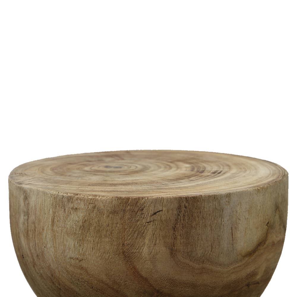 Evoke Natural Wood Pedestal: Natural / H = 18" | D = 15"
