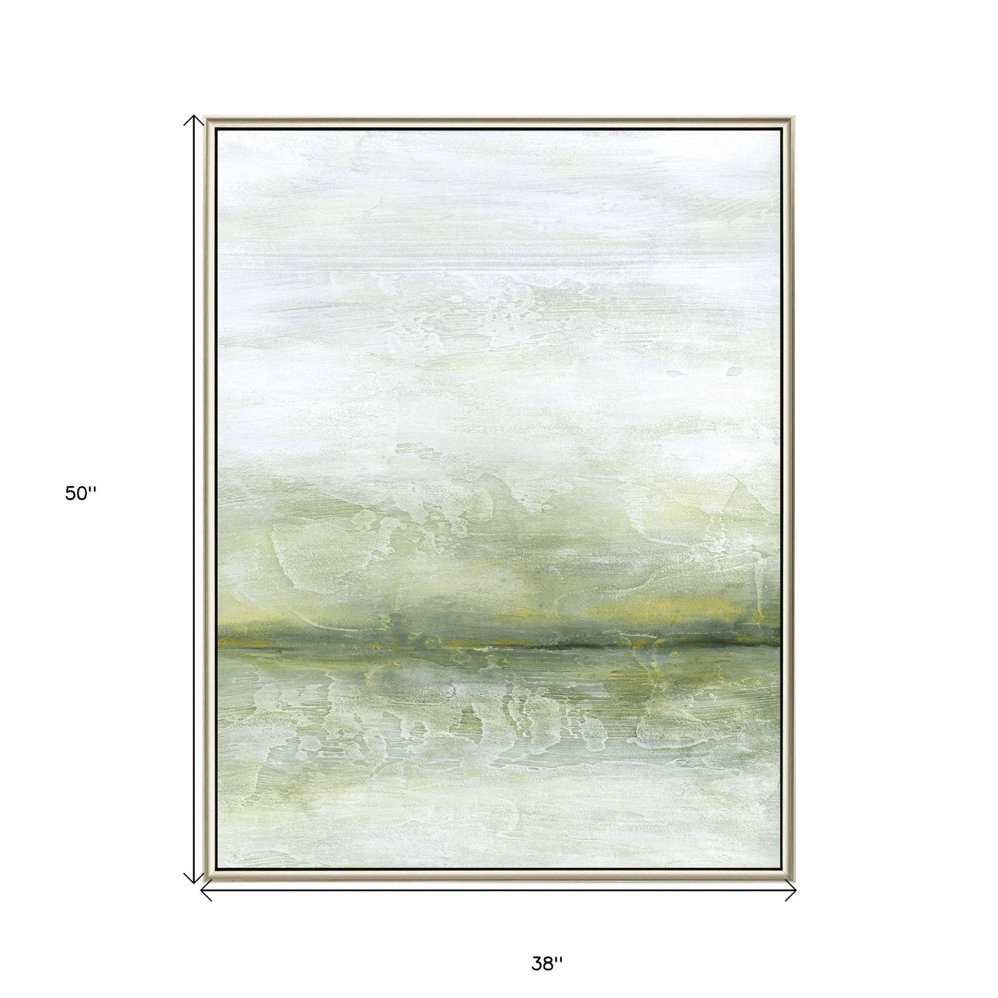 Jaune I Silver Floater Frame Print Wall Art