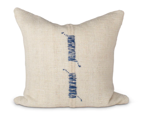Treko Makun Pillow Stitch White/Blue 26” X 26”