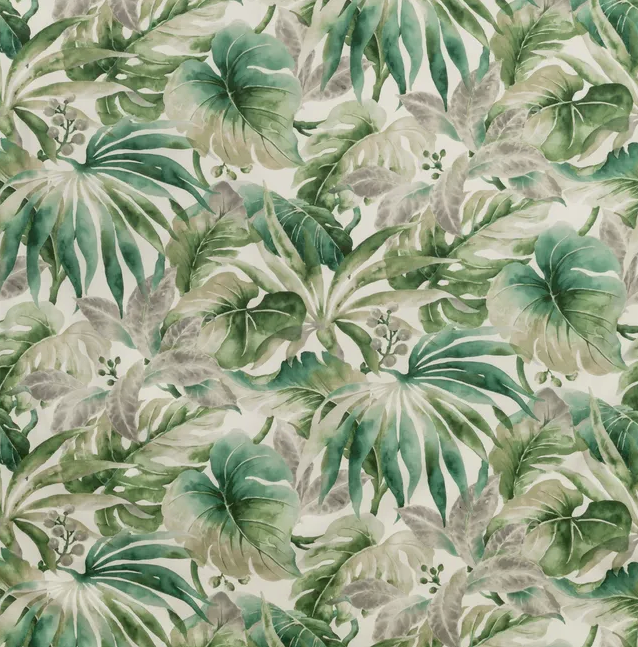 Green Tropical Printed Throw Pillow