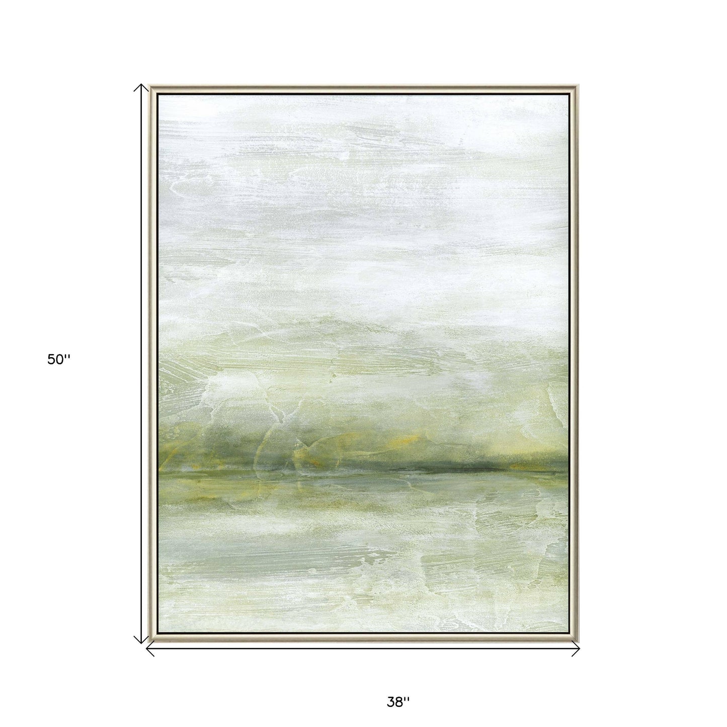 Jaune II Silver Floater Frame Print Wall Art
