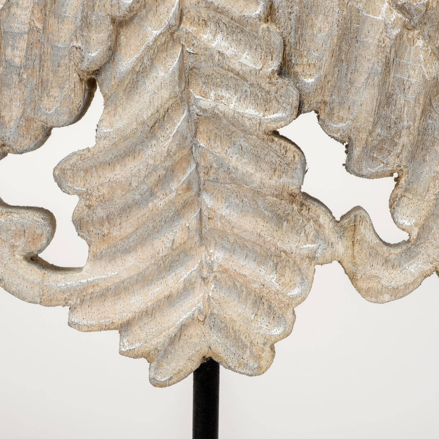 Wood And Metal Floral Decor Piece