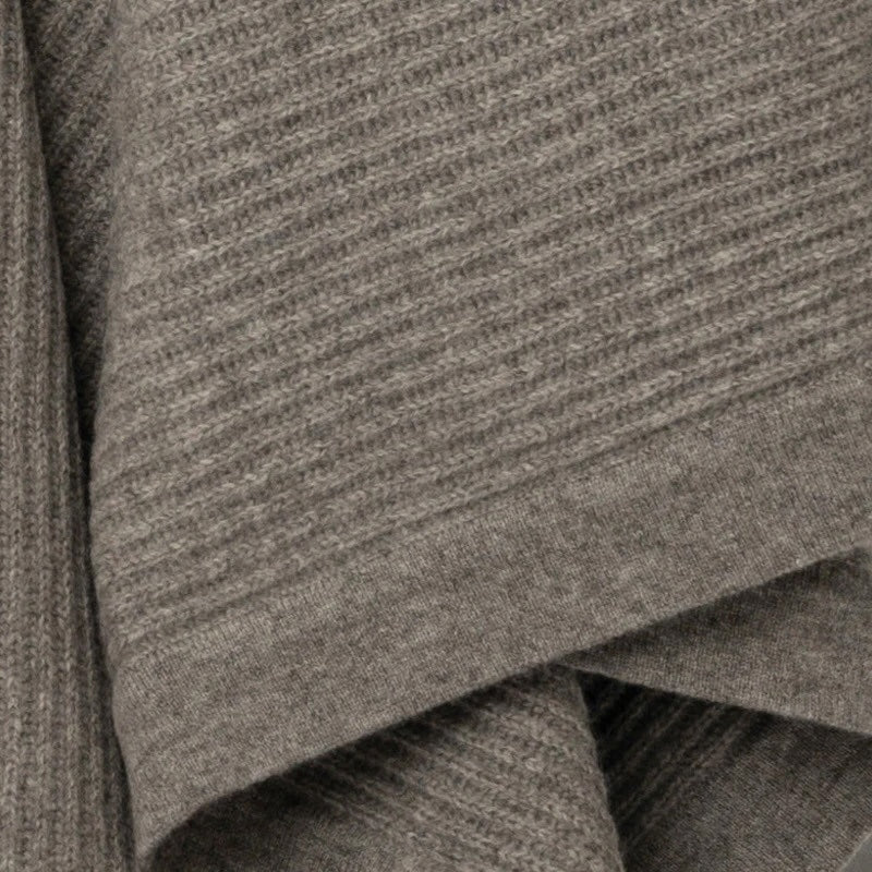 Platinum Yak Beehive Knit Throw