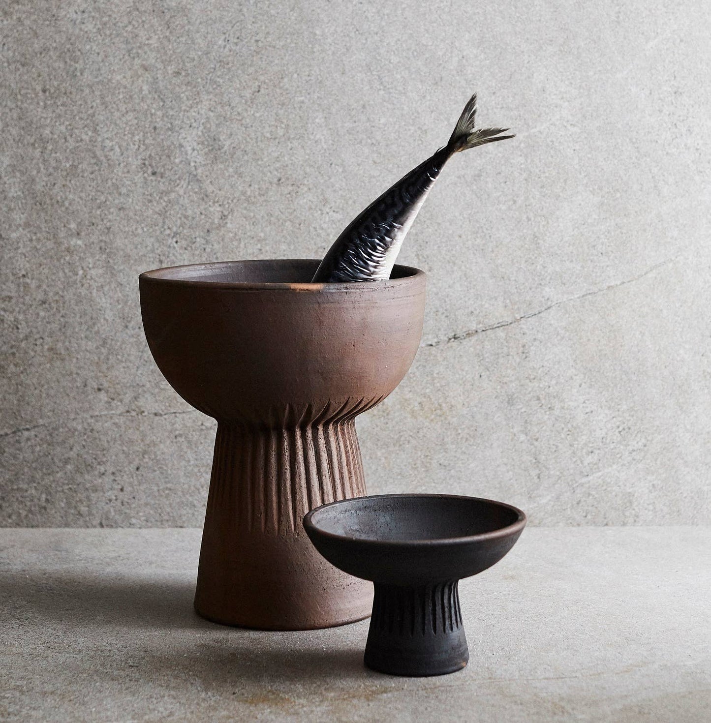 Bowl Fire S - Brown / Black Terracotta: Brown / TERRACOTTA