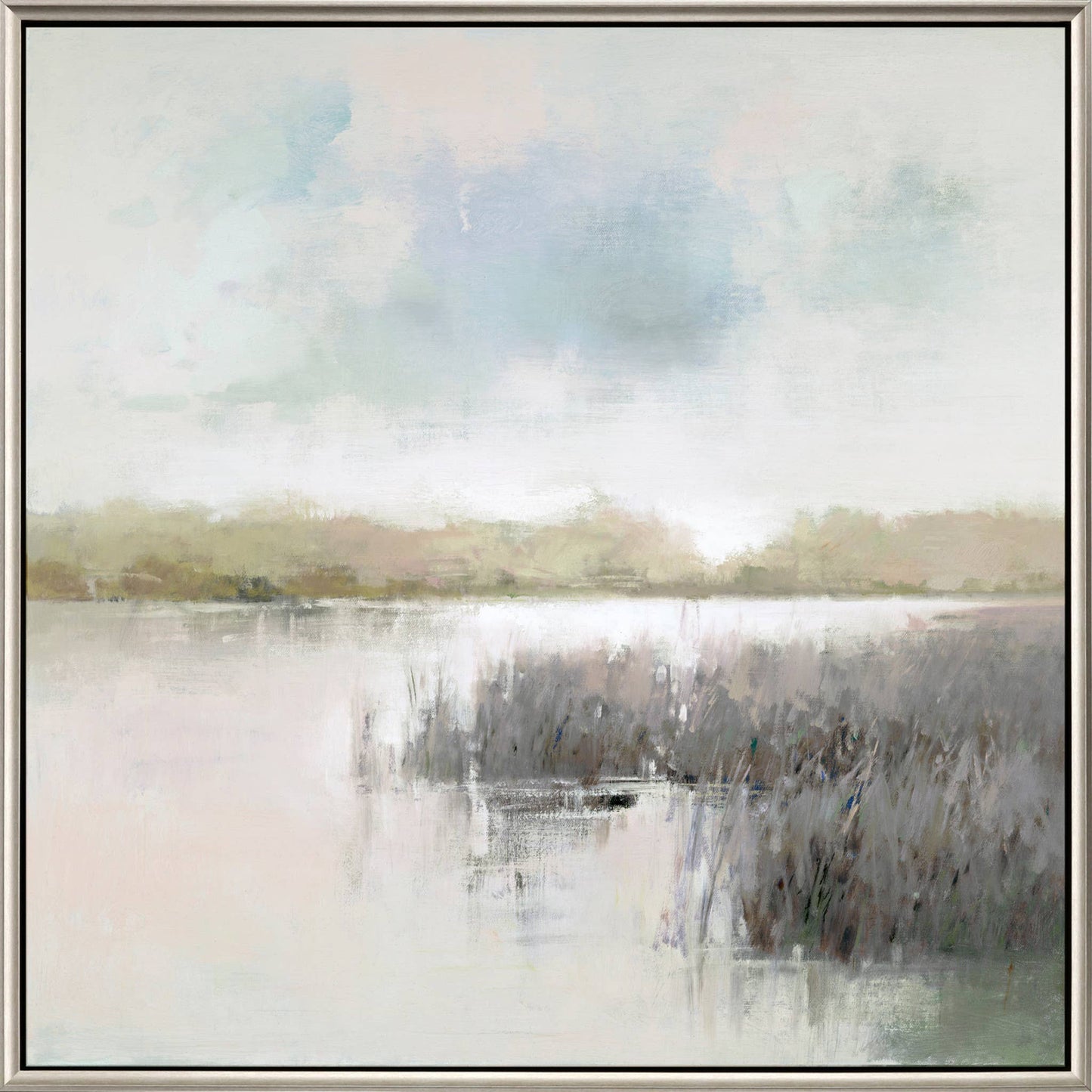 Dawn Glow Silver Floater Frame Print Wall Art