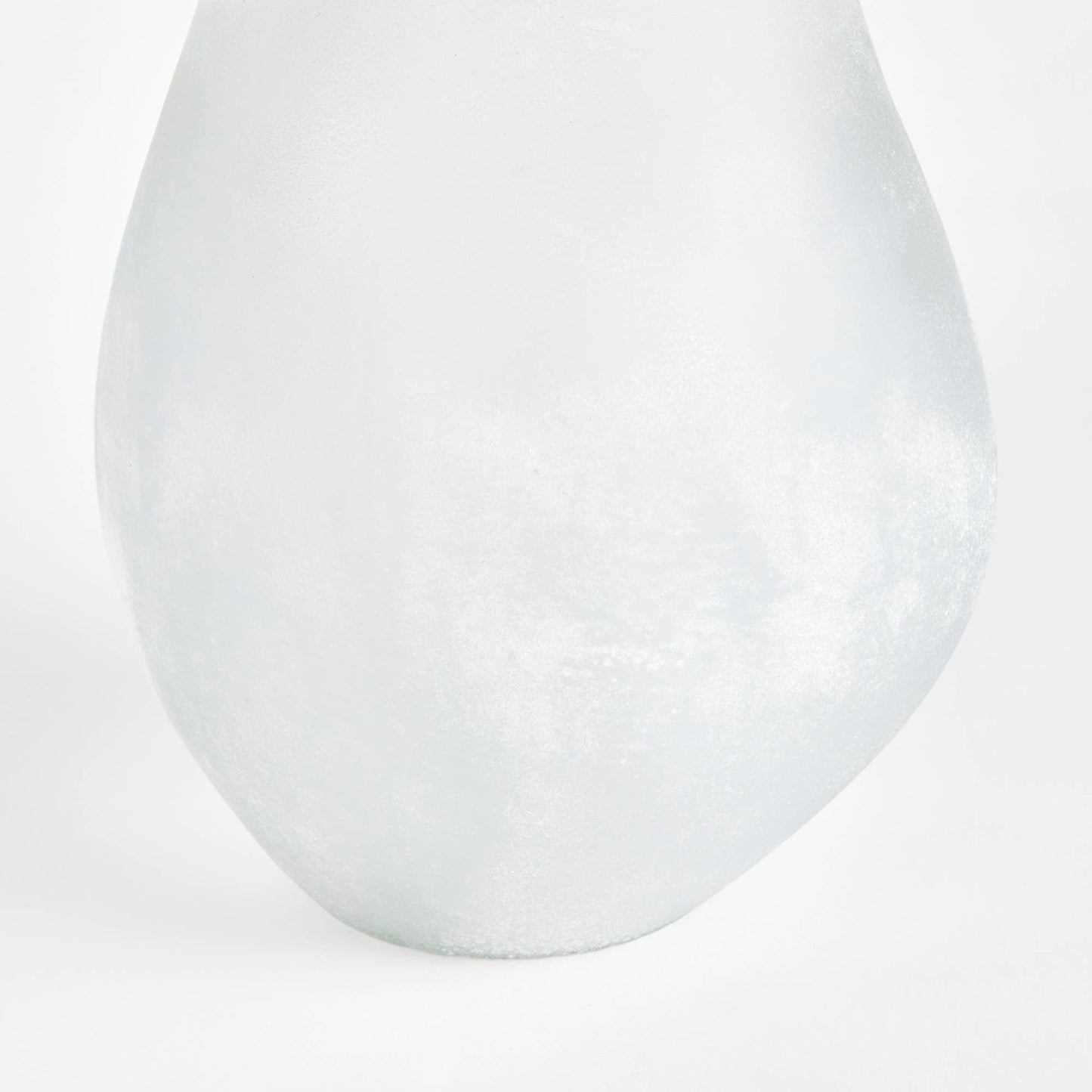 VIDA VASE LARGE: White Frost / Glass
