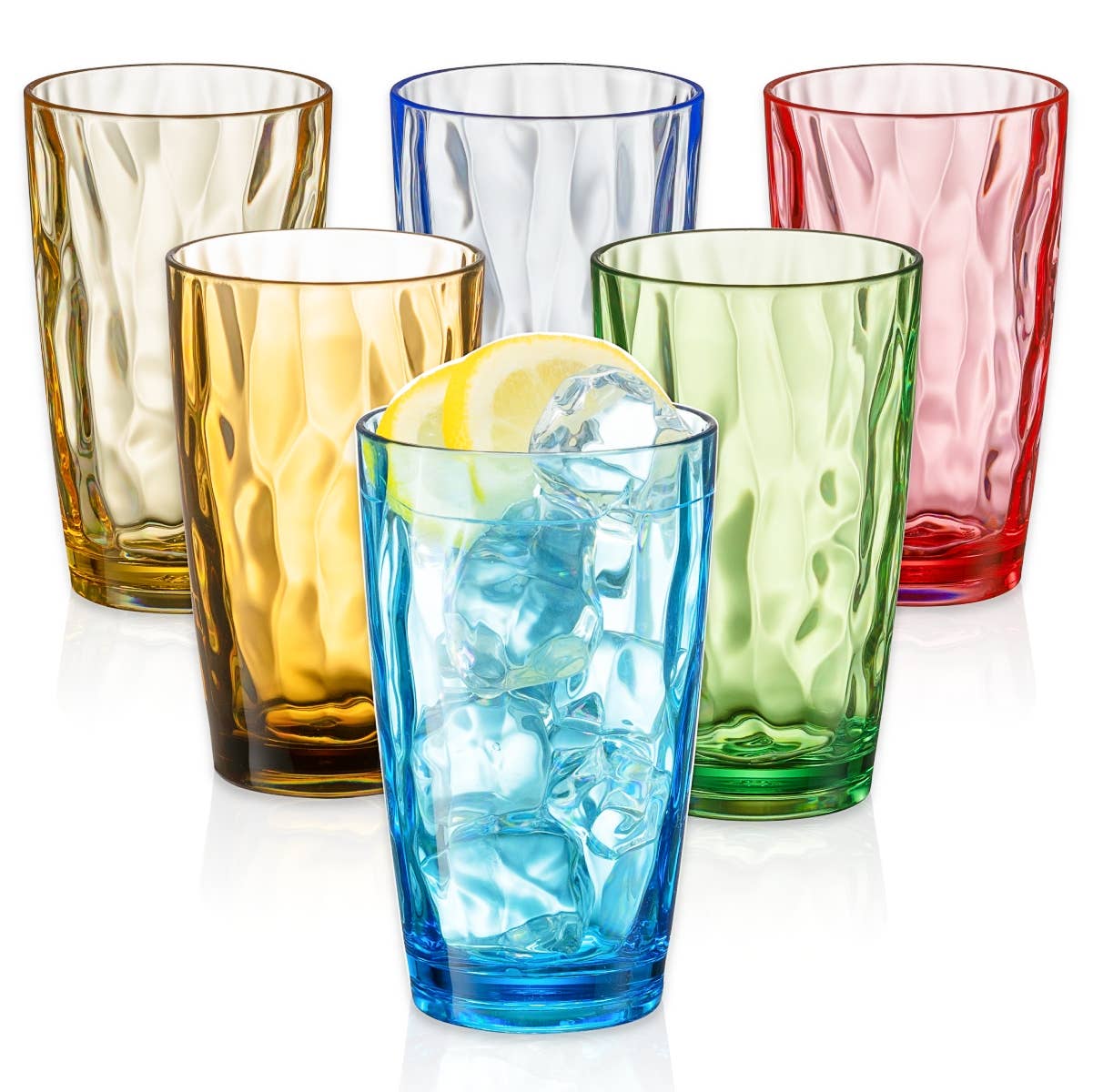 UNBREAKABLE Shatterproof Plastic Drinking Cups (Set of 6)