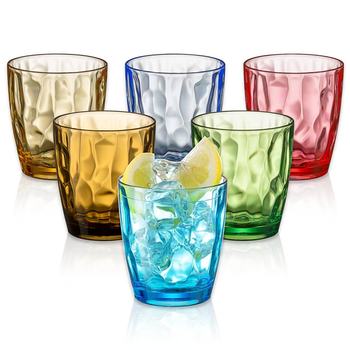 UNBREAKABLE Shatterproof Plastic Drinking Cups (Set of 6)