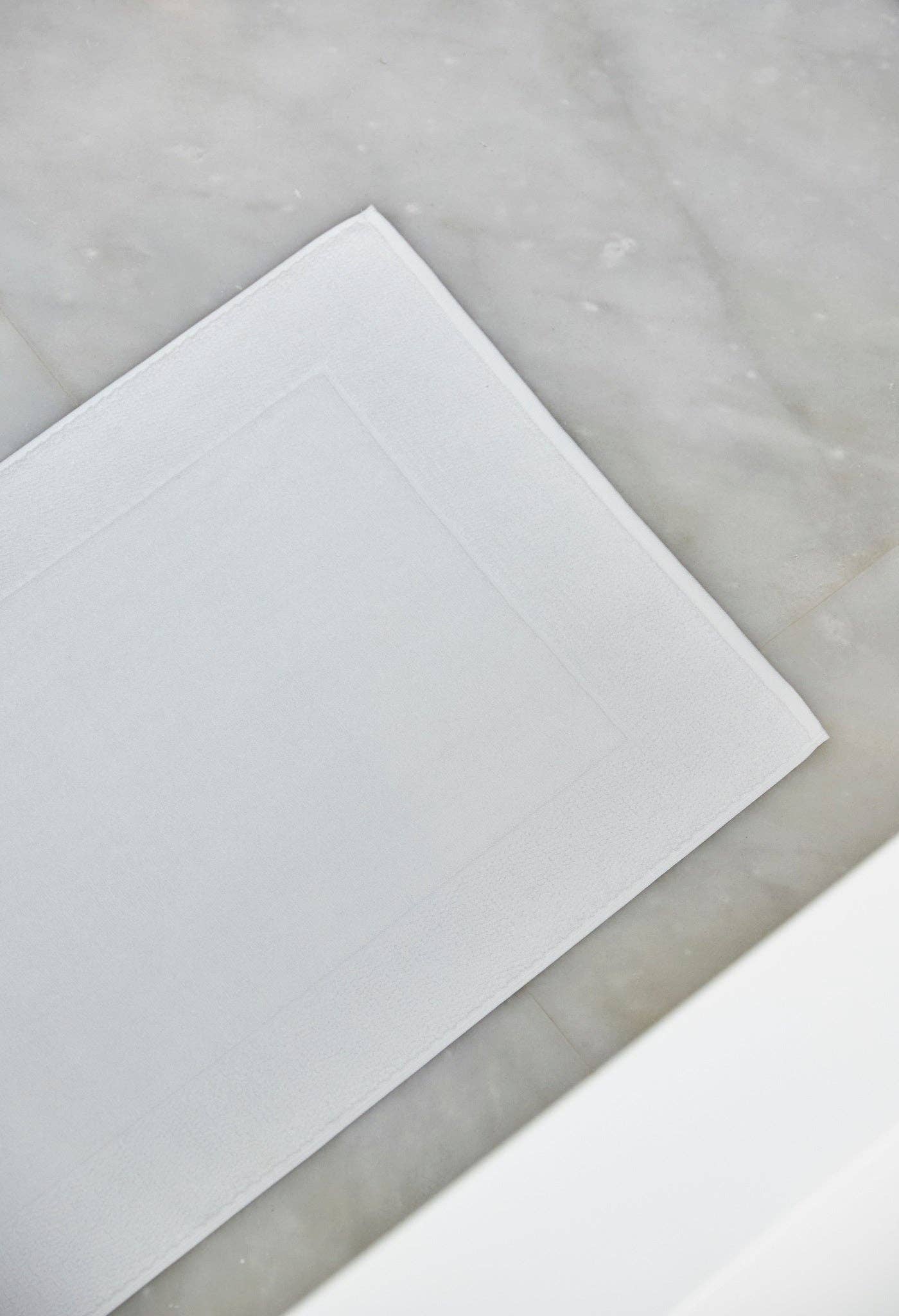 White bath mat