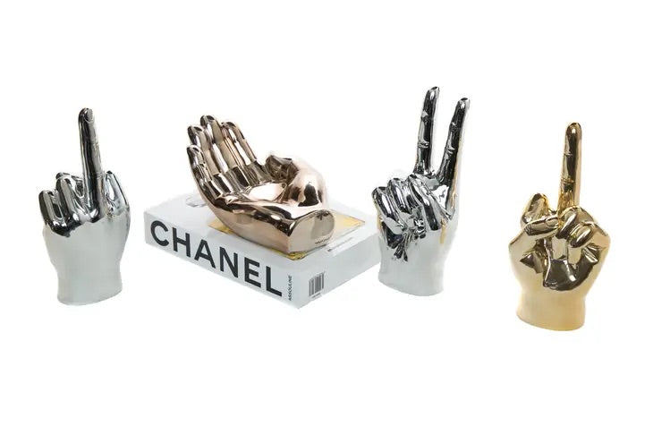 Silver Peace Sign Table Top