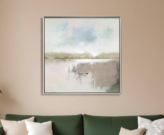 Dawn Glow Silver Floater Frame Print Wall Art