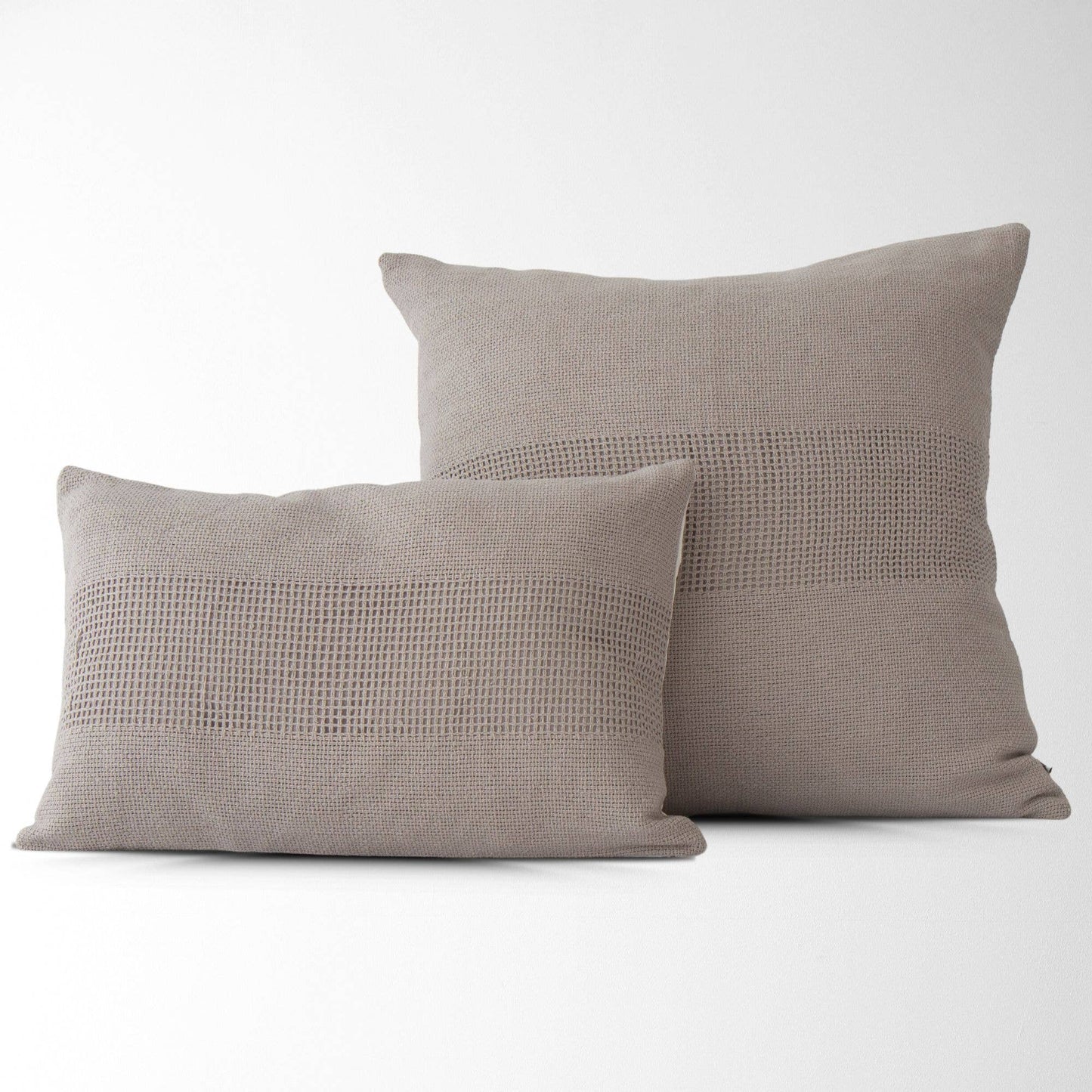 Lennox Woven Textured Pillow Cover: Cream / 20" X 20"