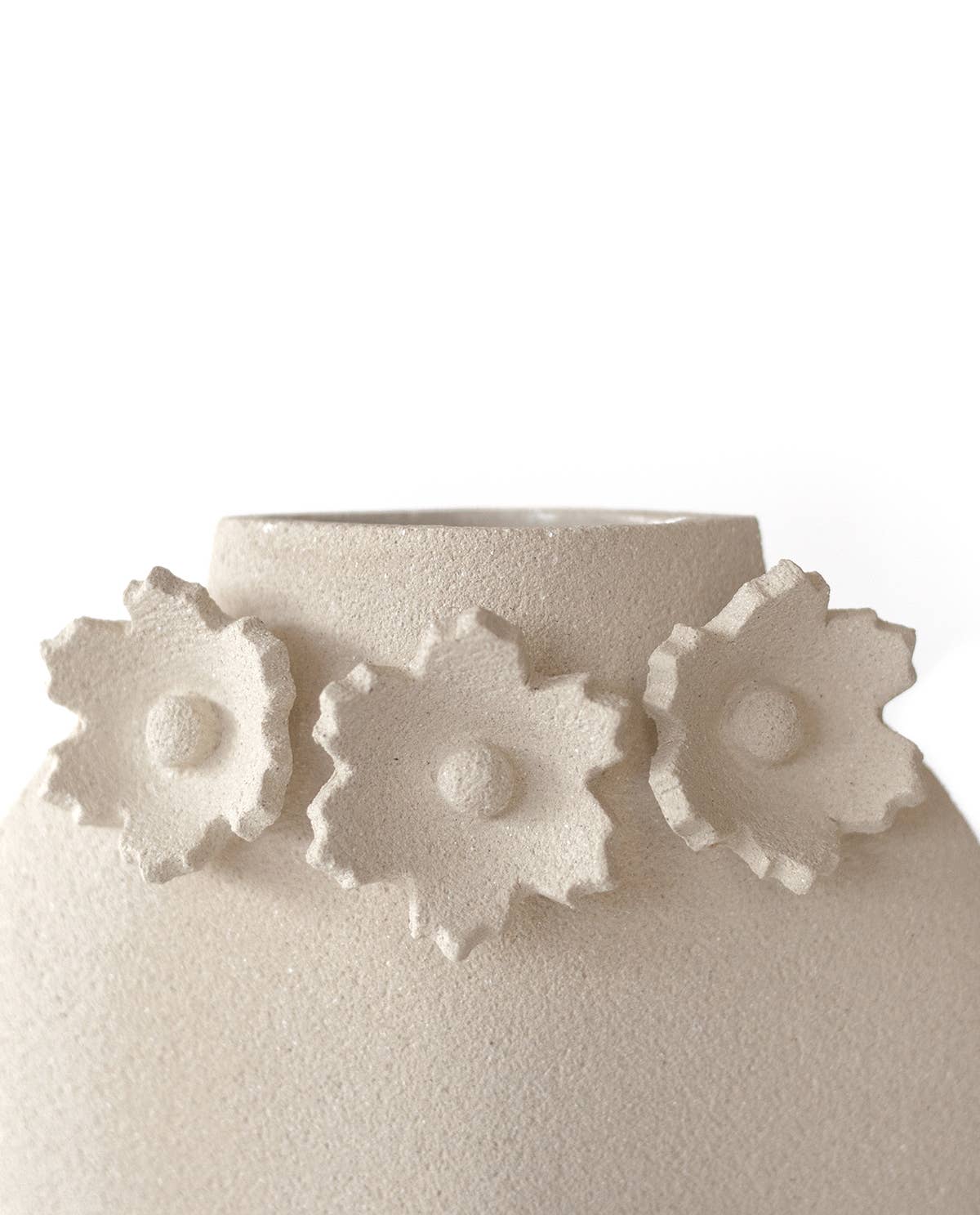 Ceramic Summer Vase 'Sculptural Flowers - Dal'