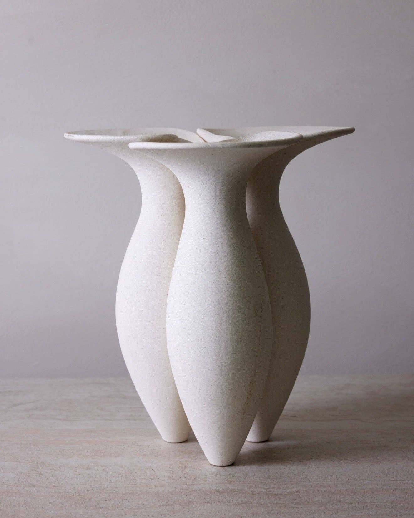 Ceramic Lily Vase - Reactive Glaze Decorative Vase 13.25"H