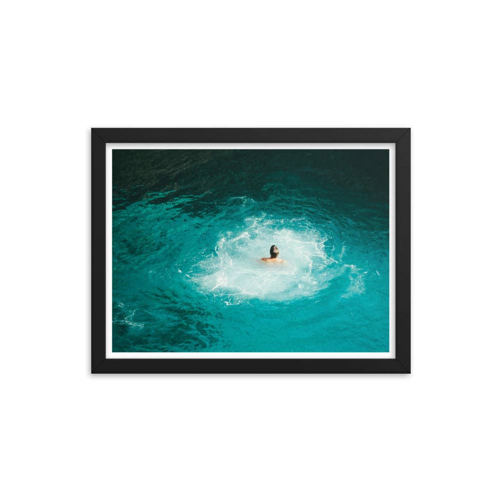 Dip - Framed Print: White / 18″×24″