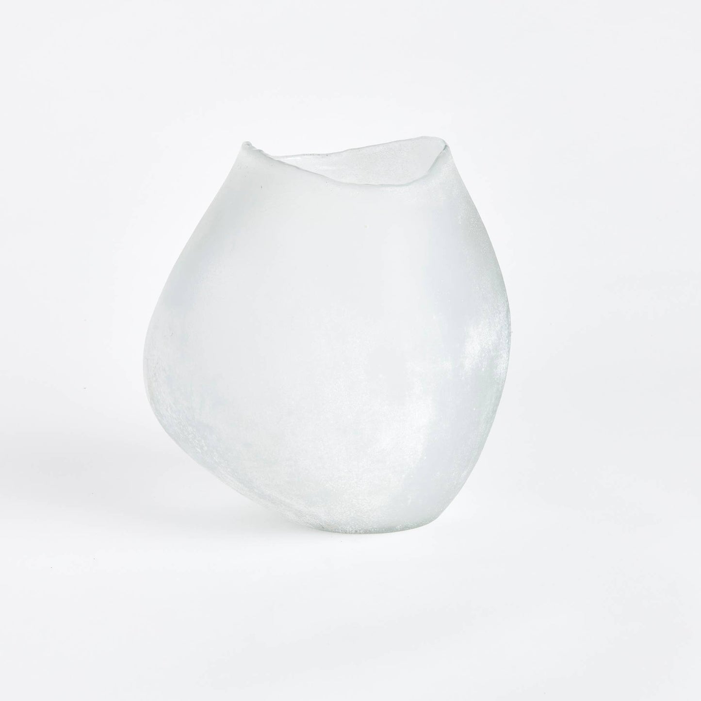 VIDA VASE LARGE: White Frost / Glass