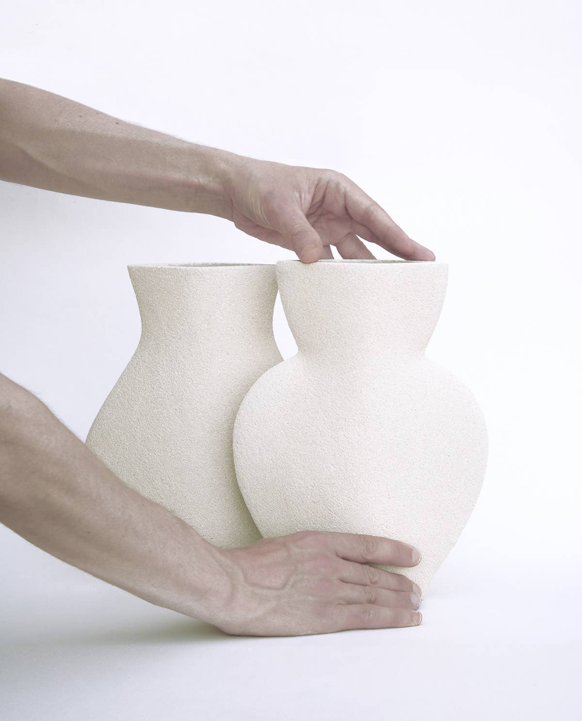 Ceramic Vase 'Amphora - White'