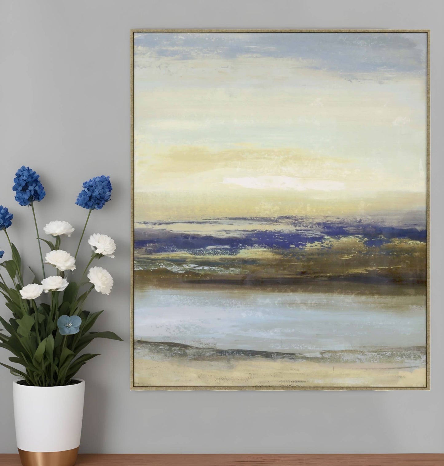 Blue Notes Iii Framed Art Gold Picture Frame Print Wall Art