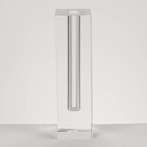 Donovan Handcrafted Square Optical Crystal 10" Vase