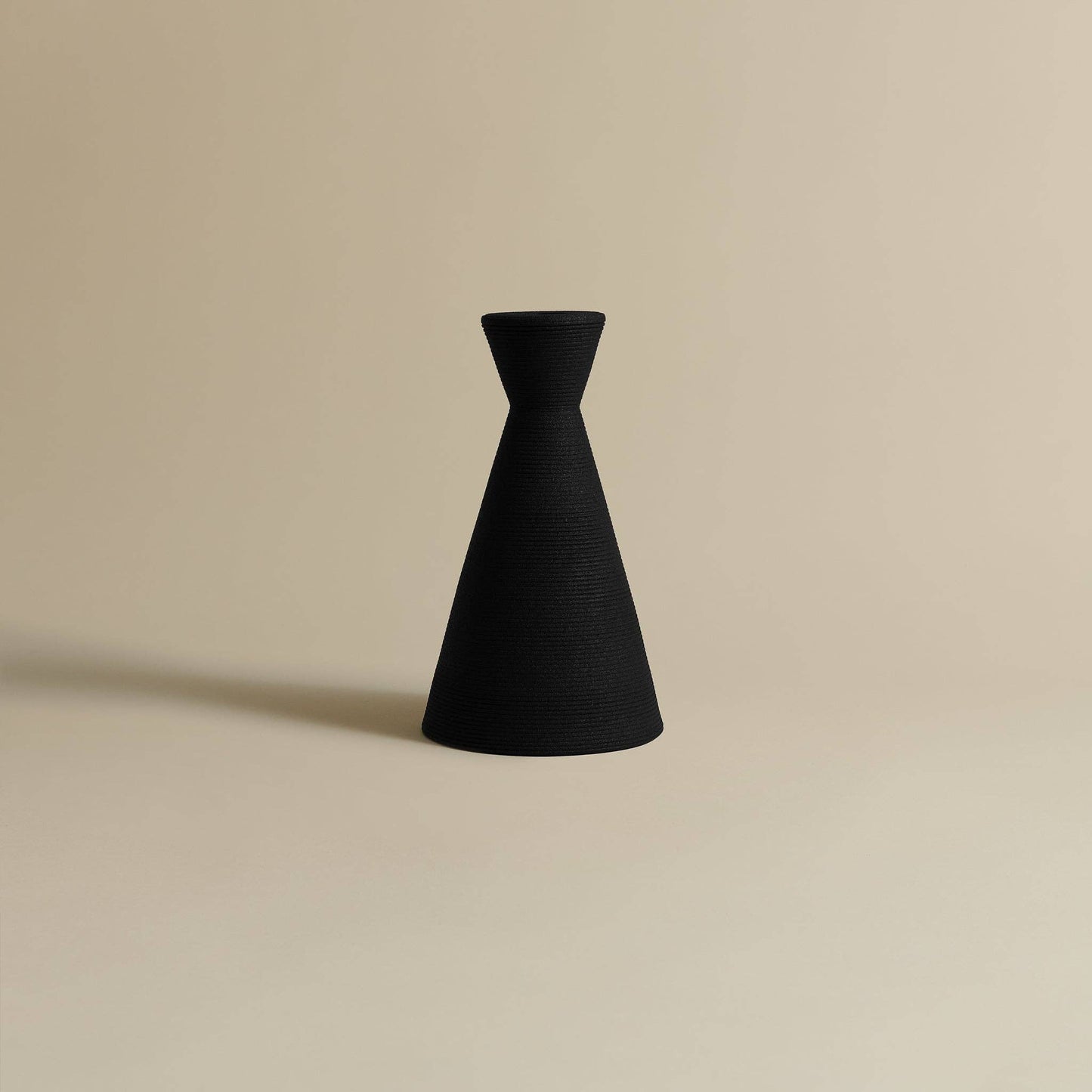 Large Candlestick Holder: Ivory Clay