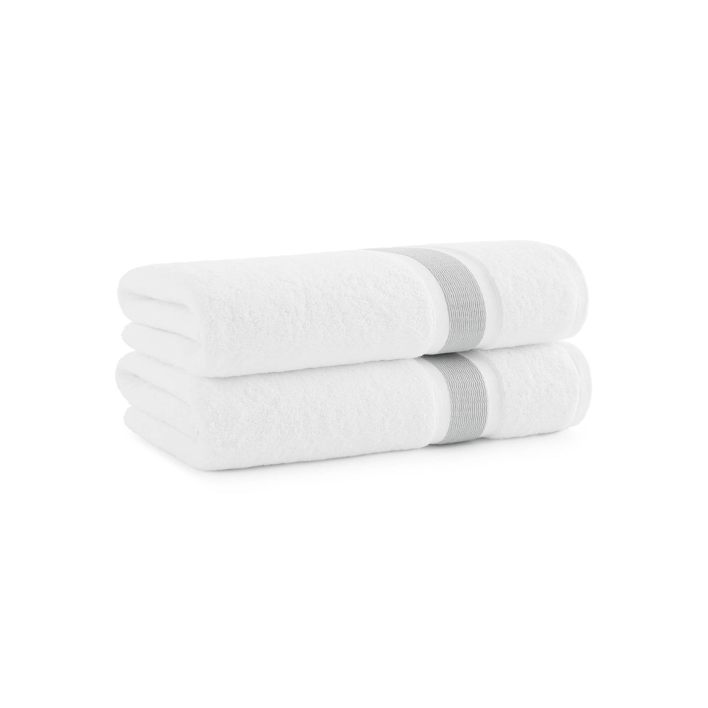 Eco-Friendly Recycled Turkish Bath Towel, Pack of 2: Light Gray