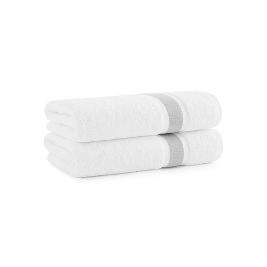 Eco-Friendly Recycled Turkish Bath Towel, Pack of 2: Light Gray