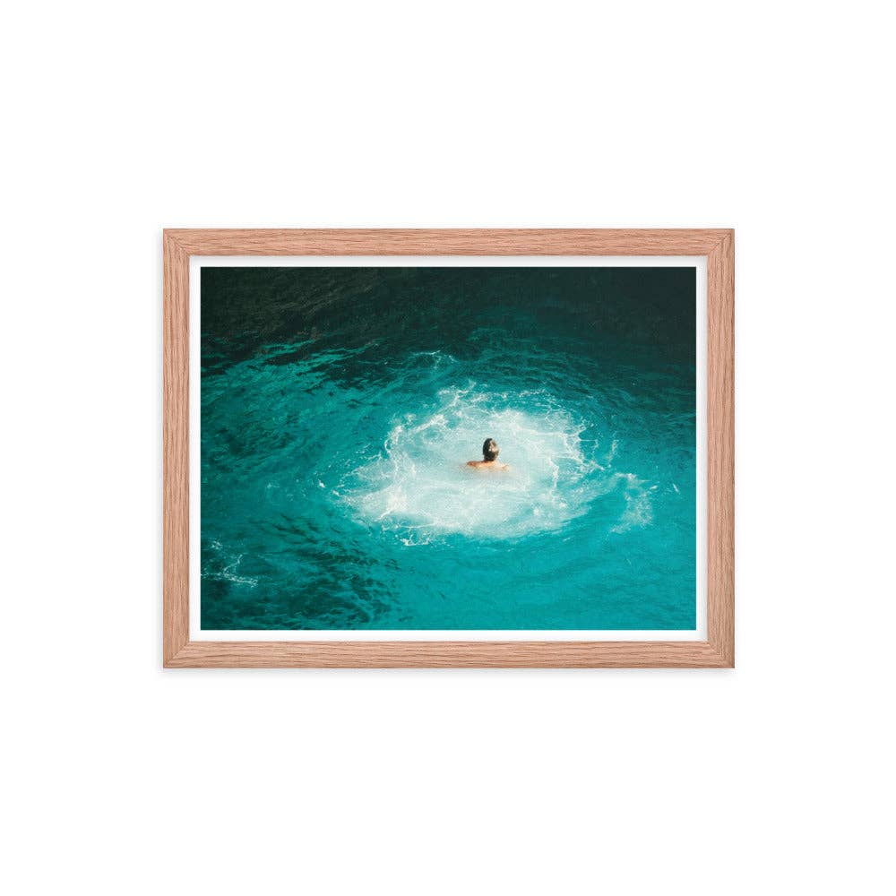 Dip - Framed Print: White / 18″×24″
