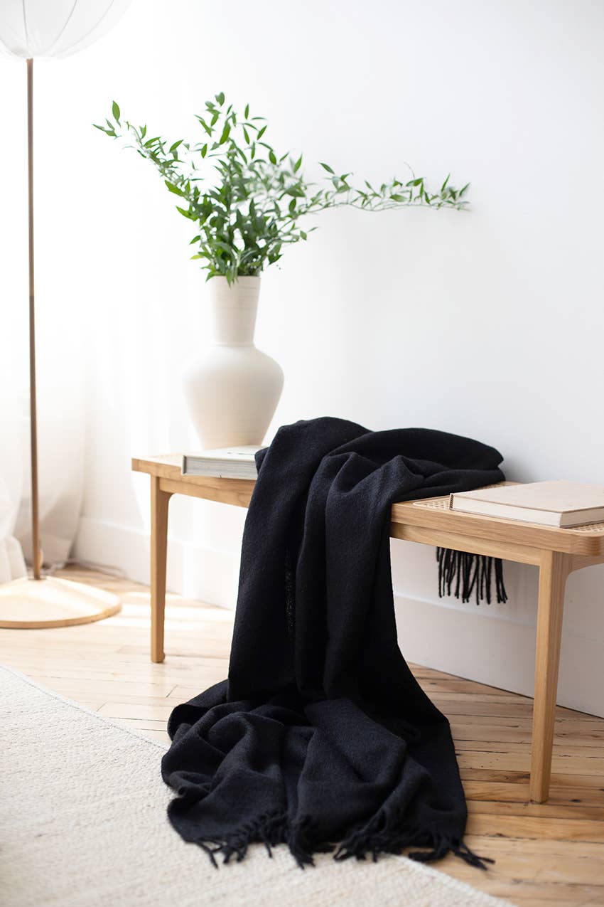 Cork Alpaca Wool Throw