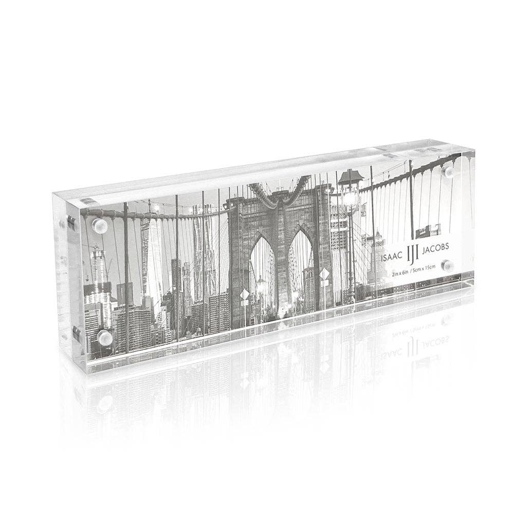 Isaac Jacobs Super Thick Clear Acrylic Magnetic Photo Frame