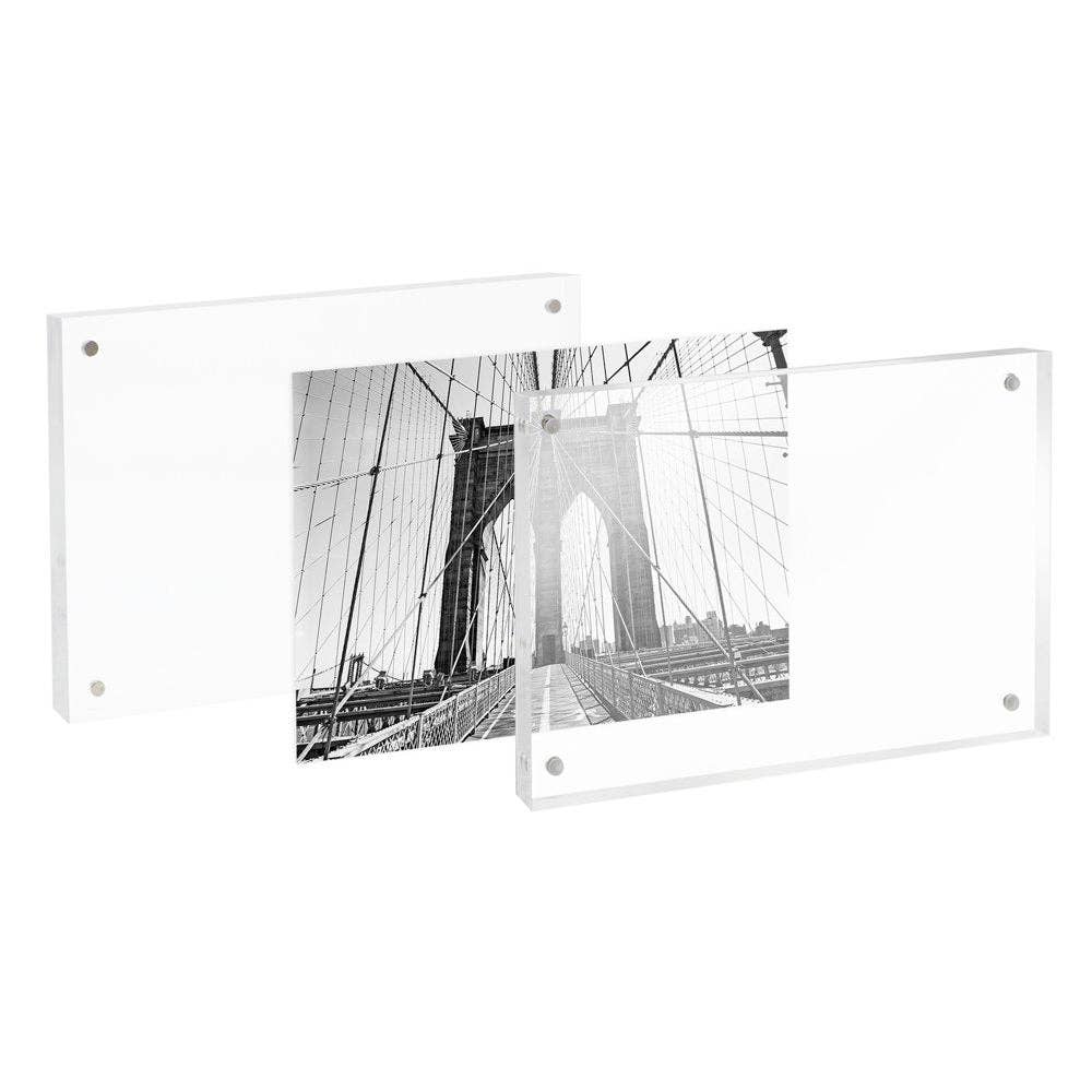 Isaac Jacobs Super Thick Clear Acrylic Magnetic Photo Frame