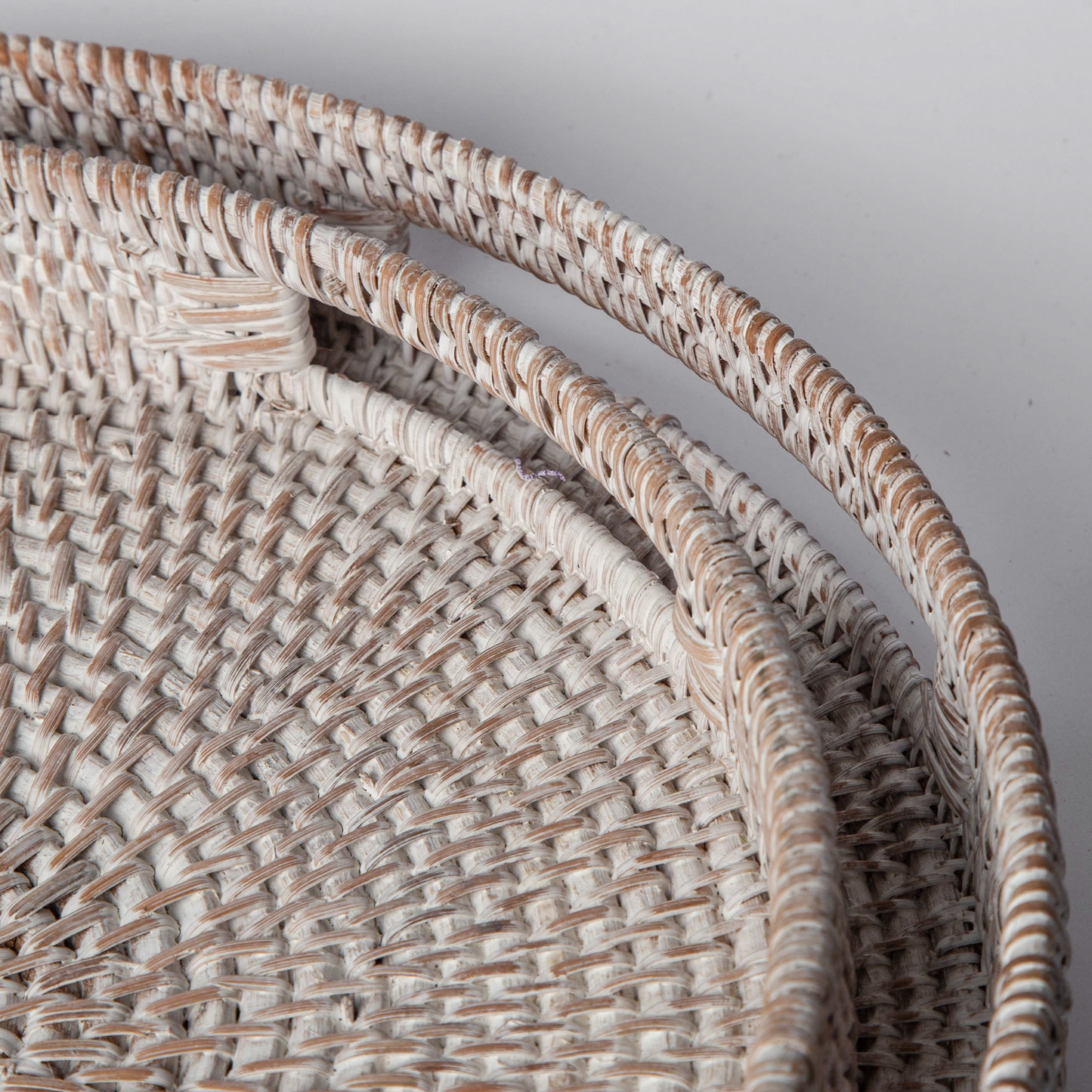 404 - Round Rattan Tray: Large