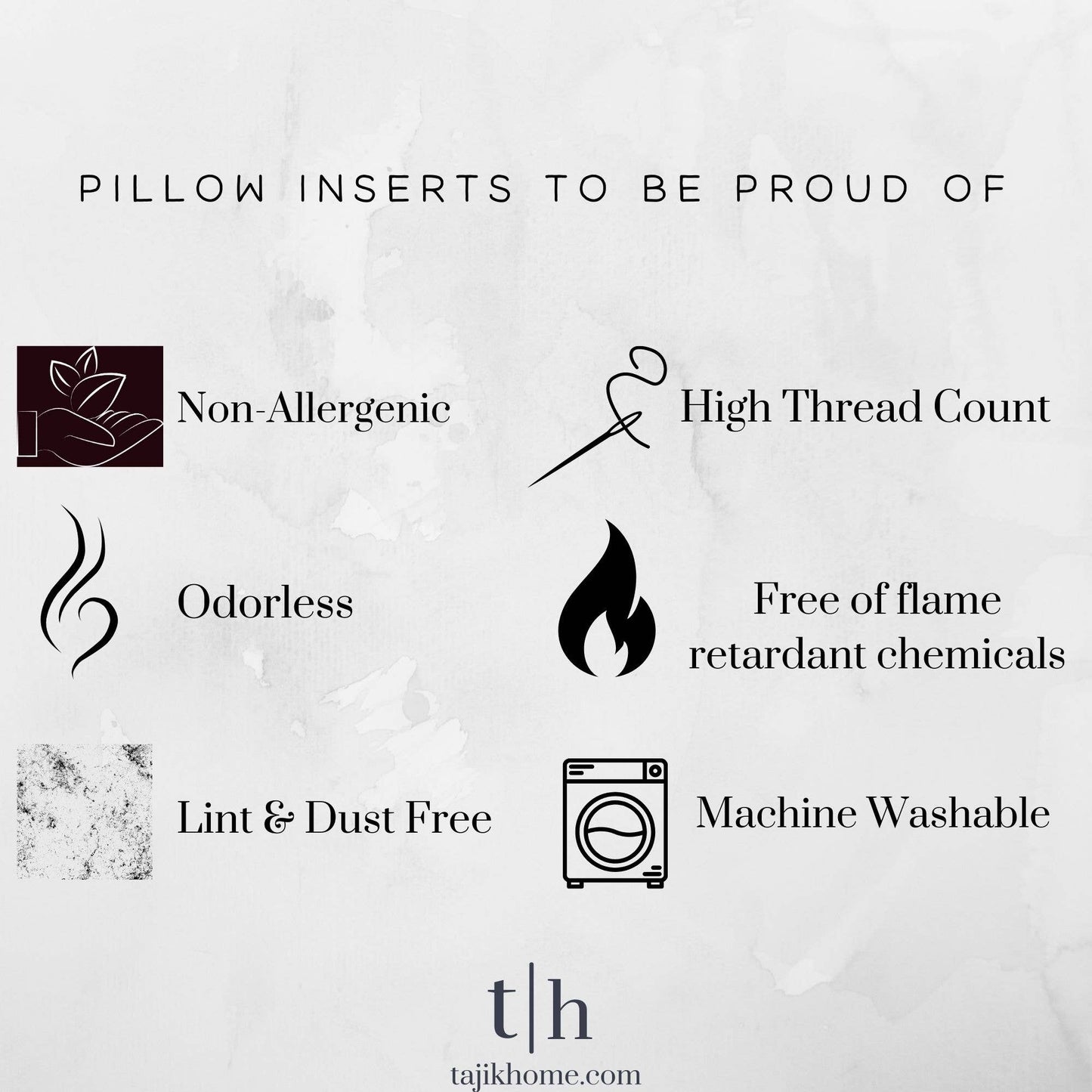 Pillow Inserts - Sold as Eaches: 20x20 / plush poly fill made in the usa