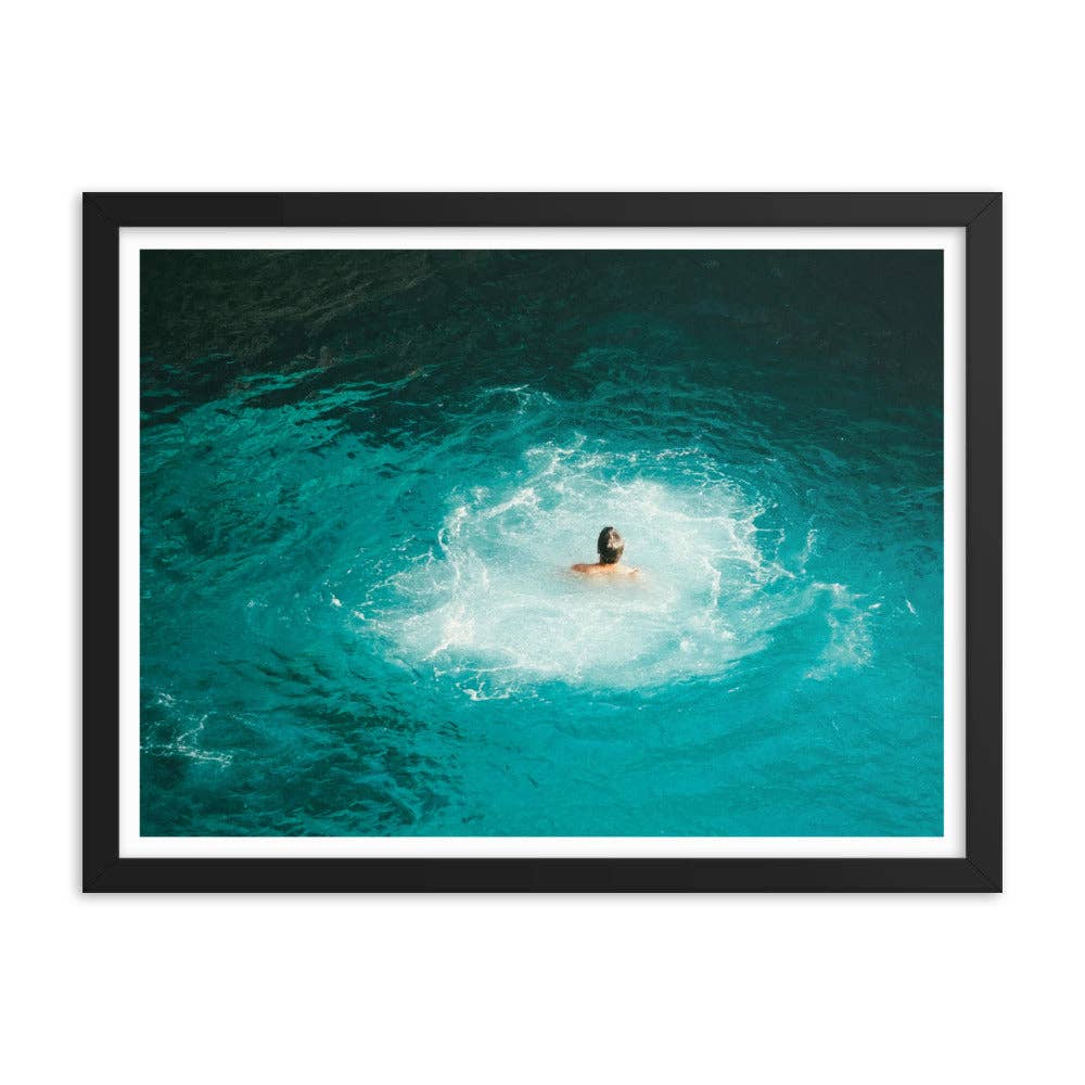 Dip - Framed Print: White / 18″×24″