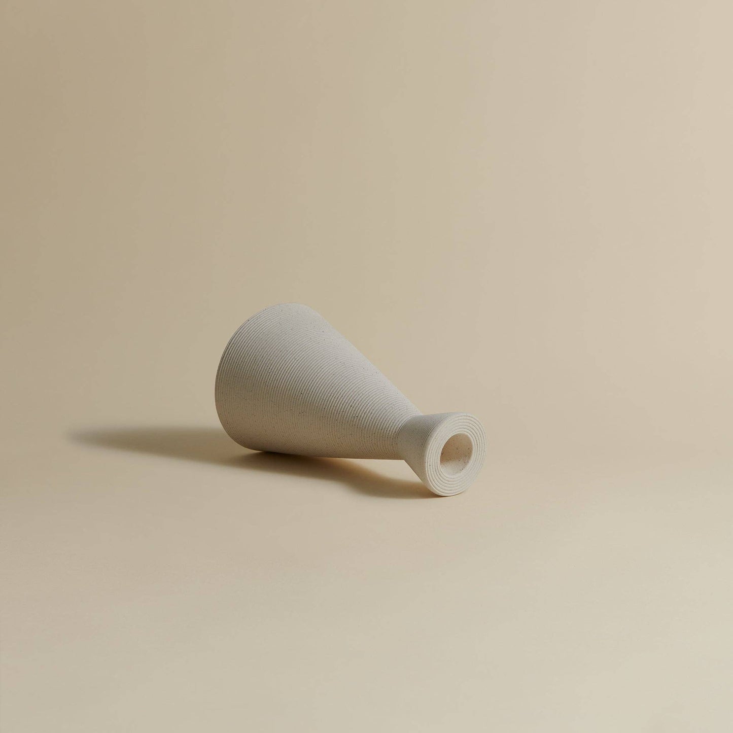 Large Candlestick Holder: Ivory Clay