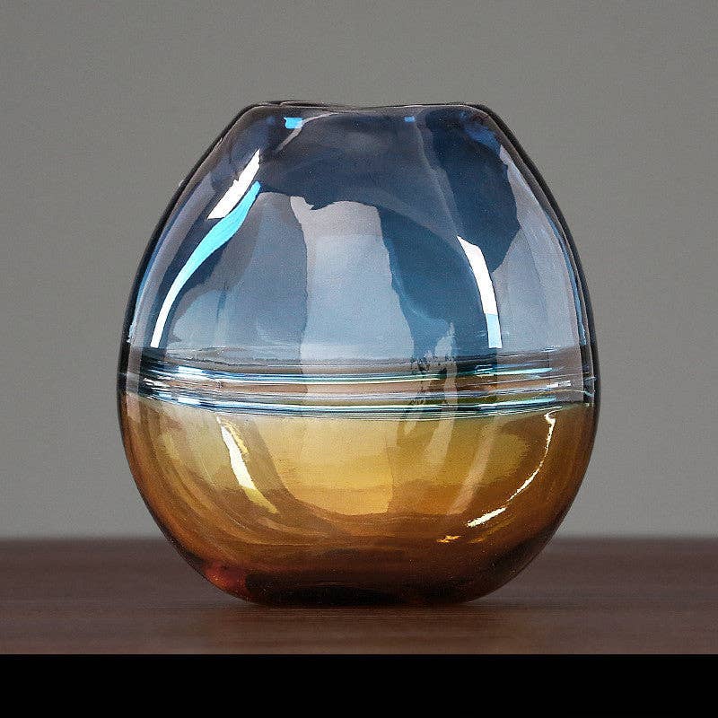 Modern Gradient Light Luxury Minimalist Glass  Vase: Large