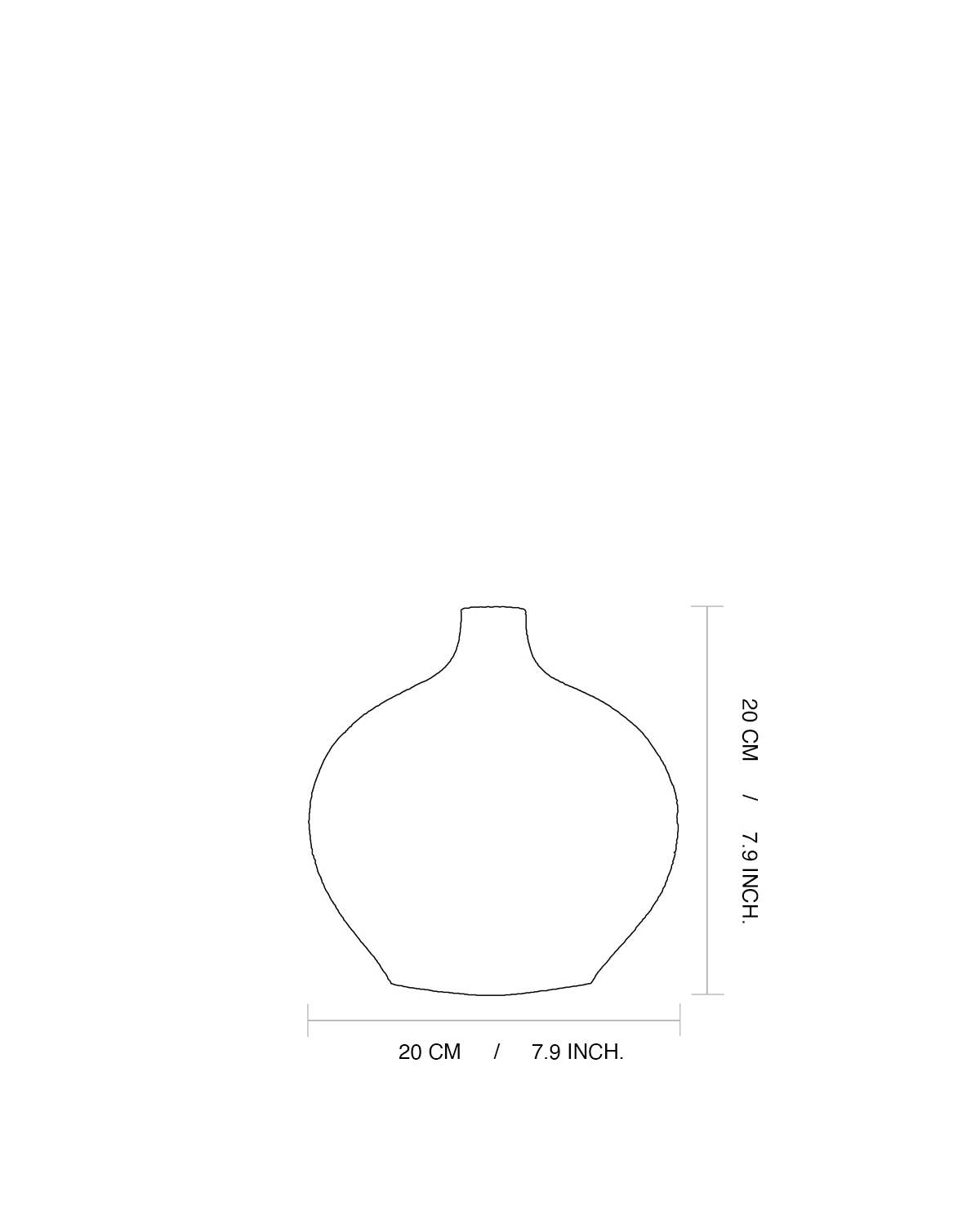 Ceramic Vase 'Goutte - White': BLANC