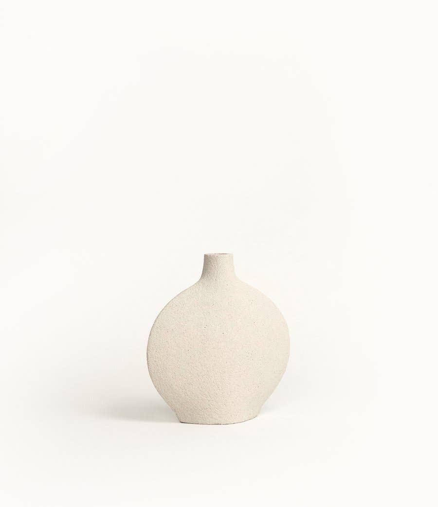 Ceramic Vase 'Goutte - White': BLANC