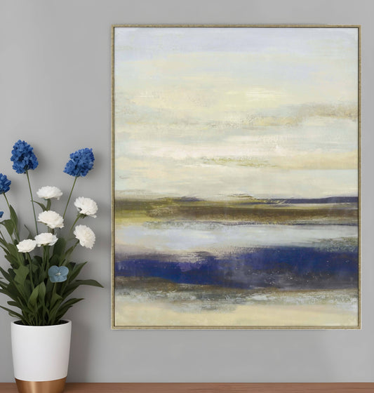 Blue Notes II Framed Art Gold Picture Frame Print Wall Art