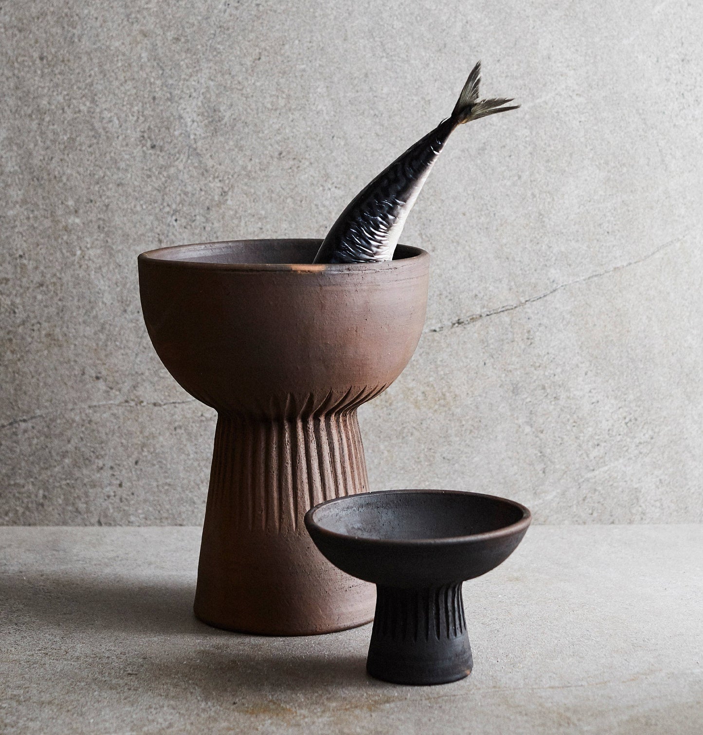 Bowl Fire L - Brown / Black Terracotta: Brown / TERRACOTTA