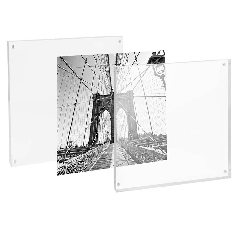 Isaac Jacobs Super Thick Clear Acrylic Magnetic Photo Frame
