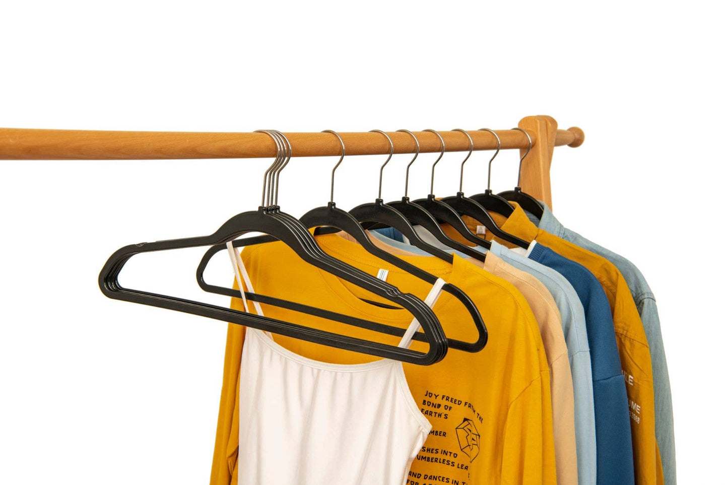 Space saving Plastic Shirt Hangers - 200/case: Ivory