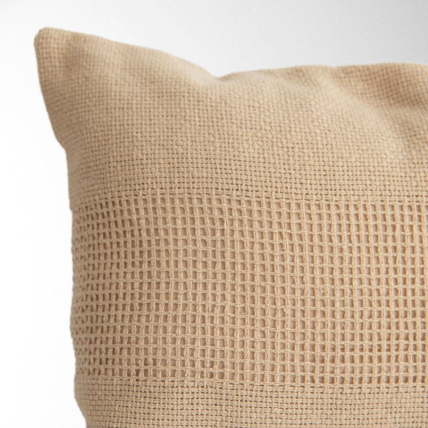 Lennox Woven Textured Pillow Cover: Cream / 20" X 20"