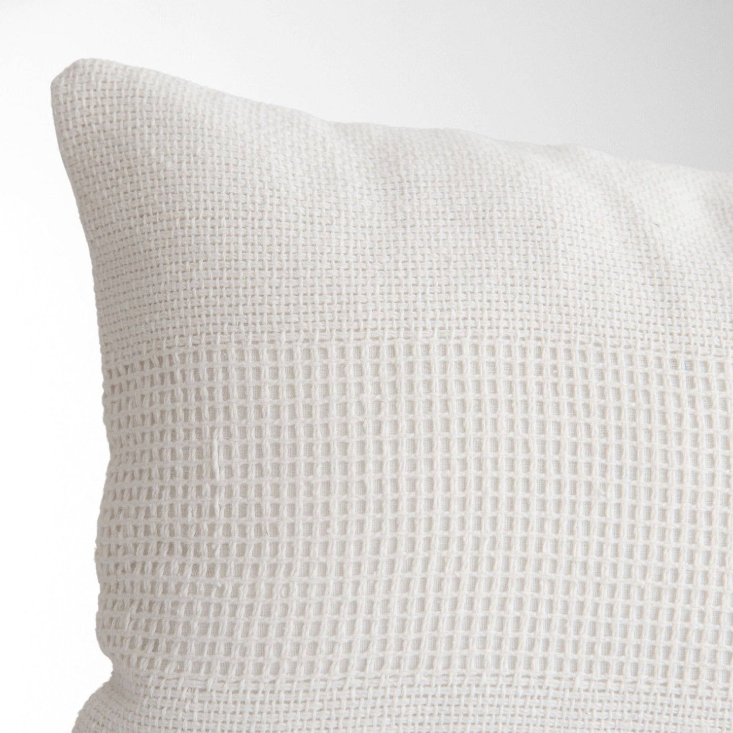 Lennox Woven Textured Pillow Cover: Cream / 20" X 20"