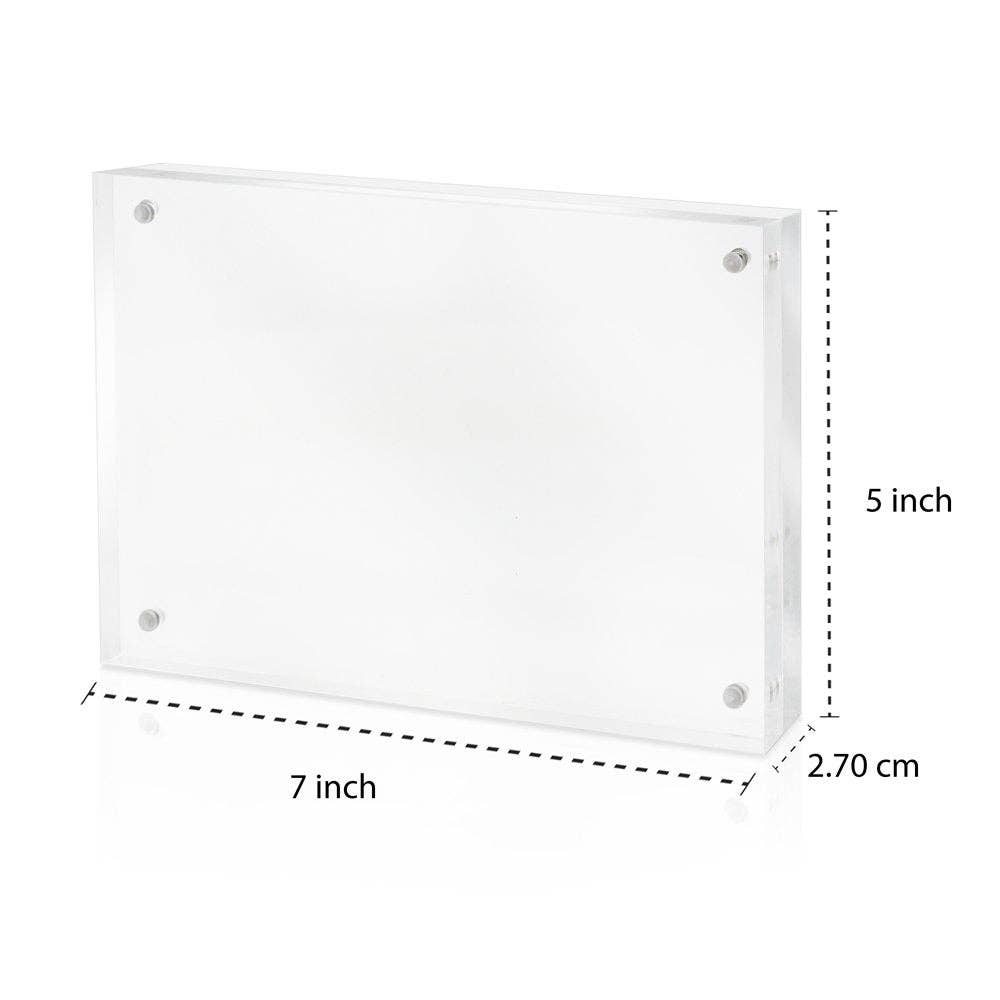 Isaac Jacobs Super Thick Clear Acrylic Magnetic Photo Frame