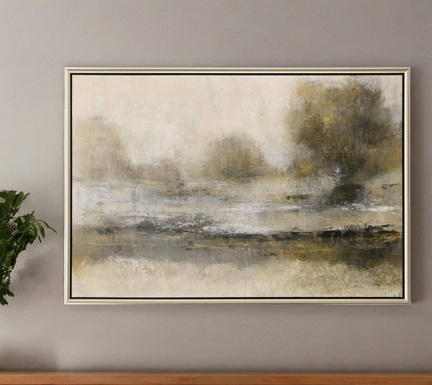 Gilt Landscape I Silver Floater Frame Print Wall Art