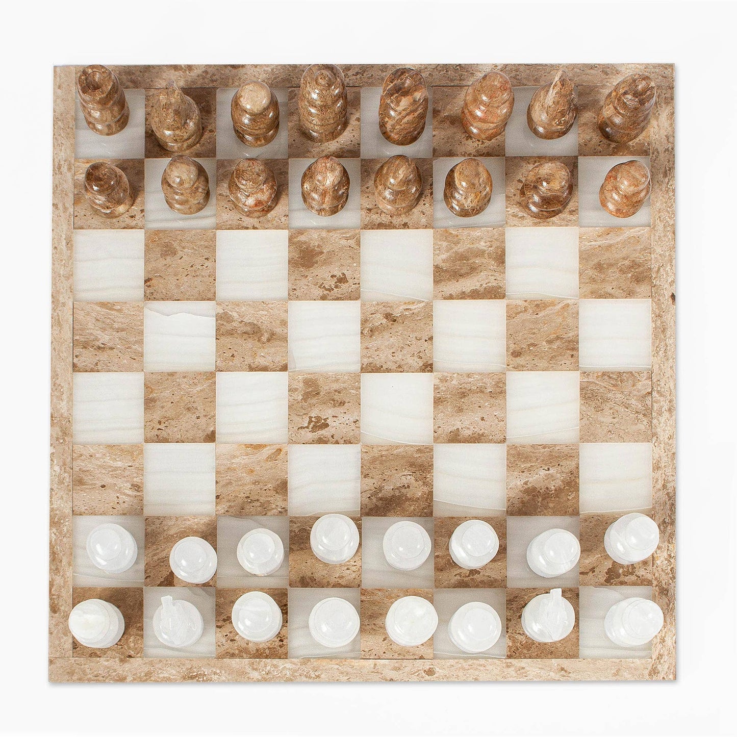 Natures Challenge  Onyx And Marble Chess Set (13.5 Inch)