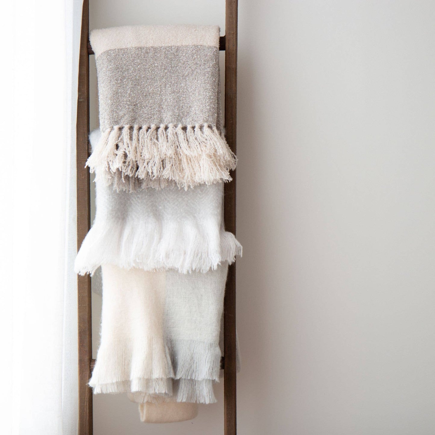 Calla Faux Mohair Throw – Soft, Stylish, Cozy Blanket: Tan / 50" X 60"